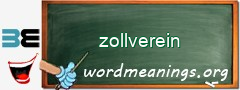WordMeaning blackboard for zollverein